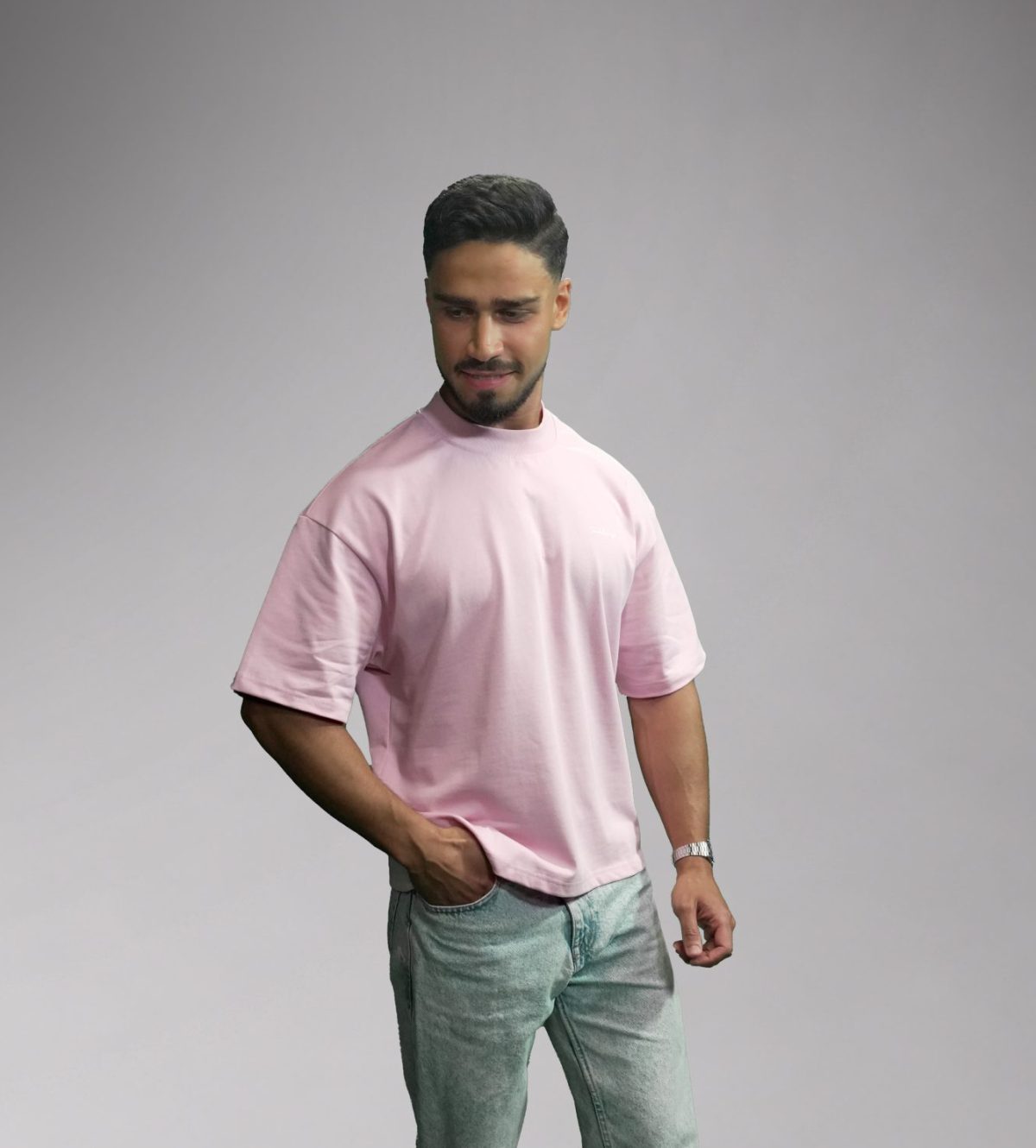 5 Signature Lifestyle Oversize T-Shirt – Light Pink